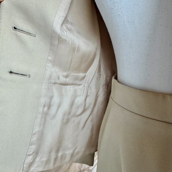 1960s Vintage Lutz Teutloff West Germany Light Beige Skirt Suit - Picture 8 of 16